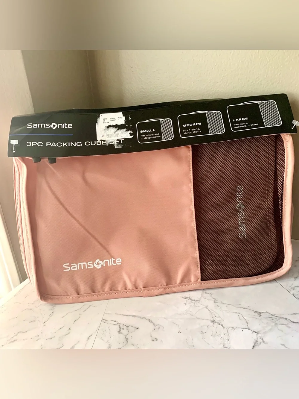 Samsonite 3 Piece Packing Cube Set Travel Carry On Organizer